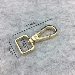 Bag Fitting Square Snap Hook for Leather Strap