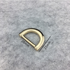 20mm Light Gold Flat D ring