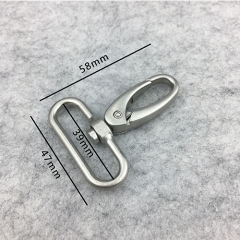 Zinc Alloy Dull Nickel Clip Snap Hook