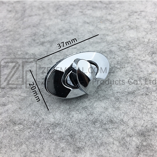 Oval Shape Shiny Nickel Turn Lock