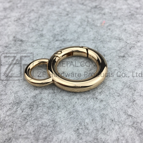 Double Circle Ring Trigger Spring Keyring Buckle