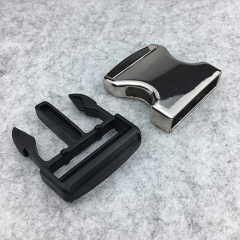 Metal Quick Release Side Buckle with Plastic Insert for Luggage Straps