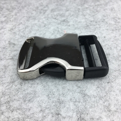 Metal Quick Release Side Buckle with Plastic Insert for Luggage Straps