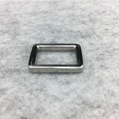 Shiny Nickel Alloy Flat Square Ring Buckles