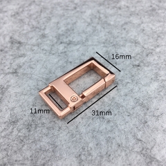 Rose Gold Rectangle Small Size Metal Hook Snap Hooks