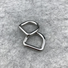 Metal Silver D Shape Rings Bag Ring