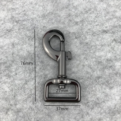 18/21/25MM Different Sizes Solid Spring Snap Hook in Gun Metal