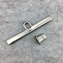 Metal Flip Lock Straight Bar Clasps Bags Turn Locks