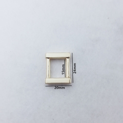 15mm Fashion Light Gold Ring Buckle Square Ring for Belt /Bag Fitting/Accessories