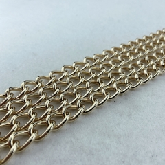 10*14mm High Quatity Light Gold Button chain For Bag Accessories