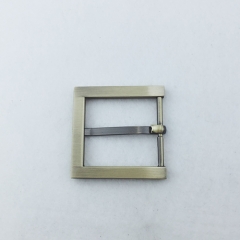 32mm High quality Brushed Antique Brass Pin Buckle for Belt