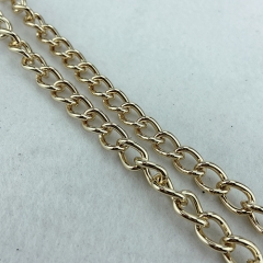 10*14mm High Quatity Light Gold Button chain For Bag Accessories