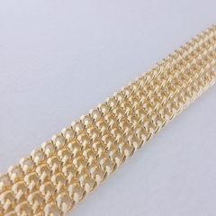 8*10mm Fashion Light Gold Metal Chain Iron Chain