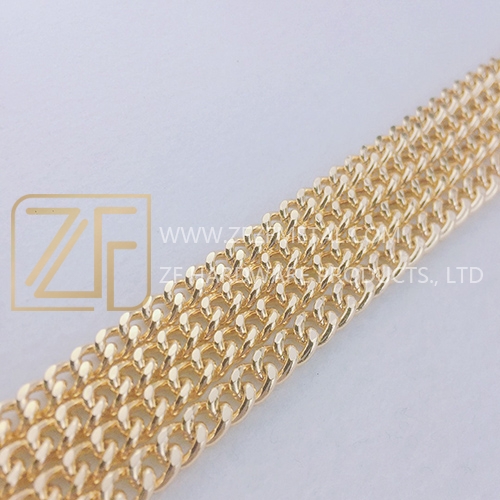 8*10mm Fashion Light Gold Metal Chain Iron Chain