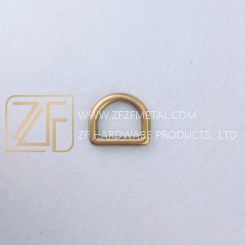 16mm Brushed Gold D Ring/Ring Buckle