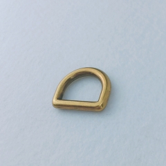 16mm Brushed Gold D Ring/Ring Buckle