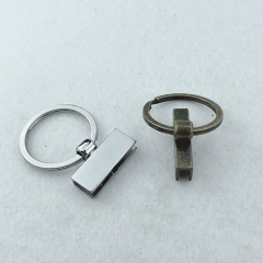 30mm Nickel Rotatable Leather Key Clip