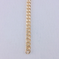 8*10mm Fashion Light Gold Metal Chain Iron Chain