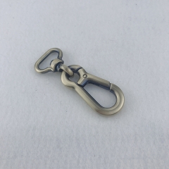 25*75mm Brushed Anti Brass Snap Hook Handbag Hook