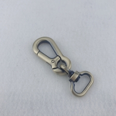 25*75mm Brushed Anti Brass Snap Hook Handbag Hook