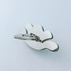 Fashion Flower Shape Nickel Turn Lock For Handbag