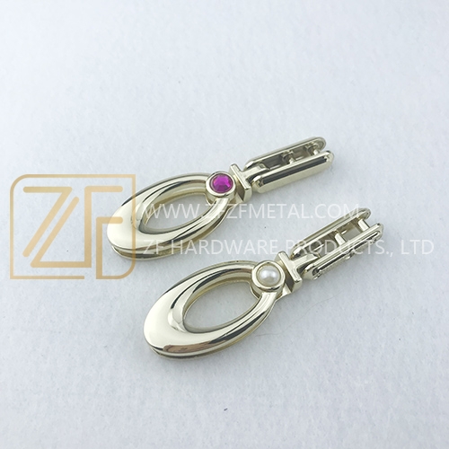 Earrings-Shaped Pearl Diamond Trim Edge Clip