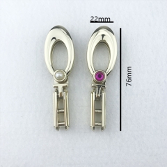 Earrings-Shaped Pearl Diamond Trim Edge Clip