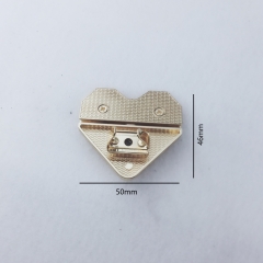 Solid Edge Heart-Shaped Metal Lock Twist lock