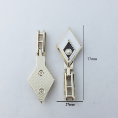 Hardware Fitting Pearl Color Metal Bag Side Clip for Handbag