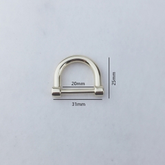 20mm Ear Type Metal D ring For Handbag Accessories