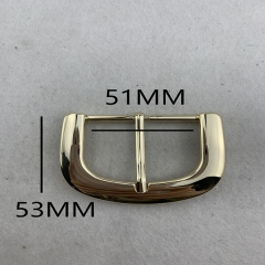 51mm High Grade Light Gold Metal Buckle/Belt Buckle/Pin Buckle for Handbag