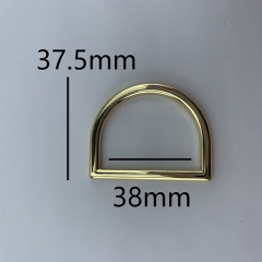 38mm Light Gold Metal D Ring Bag Ring for Handbag