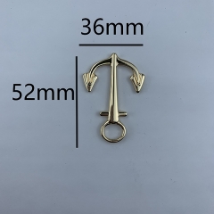 52mm Light Gold Fashion Bag Label Hardware