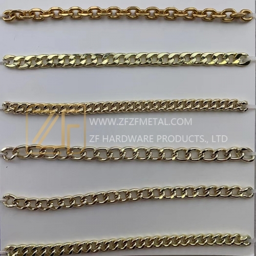 High quality Metal Decoration Light Gold Chain for Bag Accessories