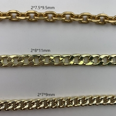 High quality Metal Decoration Light Gold Chain for Bag Accessories