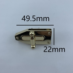 49mm Light Gold Bag Accessories Hardware Decorative Adjustable Metal Lock