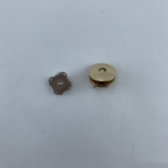 20mm Light Gold Metal Button Brass Magnet For Bag Lock