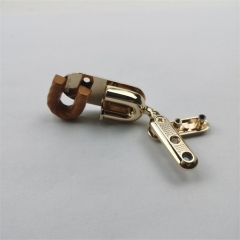 Custom Light Gold Pendant Lock For Bag