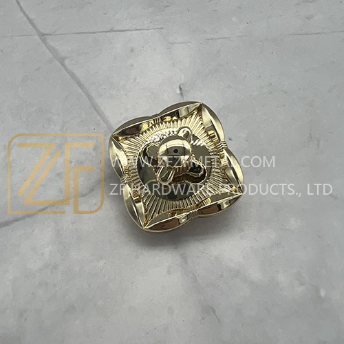 Golden Fashion Textured Square Shape Lock