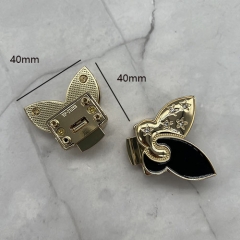 Colourful Butterfly Shape Crystal Epoxy Press Lock