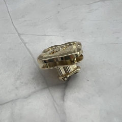 Golden Fashion Textured Square Shape Lock