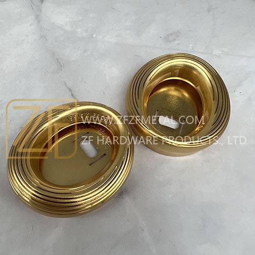 Golden Hollow Oval Stripe Lock