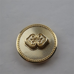 45mm Golden Round Double Heart Twist Lock