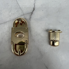 Golden Stylish Oval Turn Lock