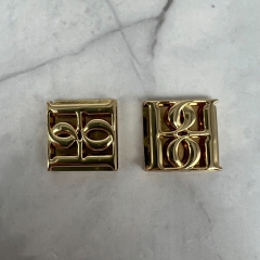 Golden Symmetrical Pattern Square Lock