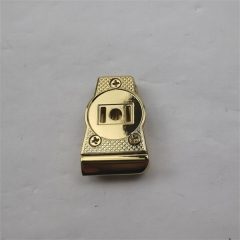 Custom Golden Shape Flute with Letter Magnt Lock For Bag