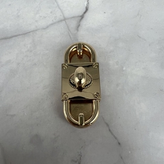 Golden Stylish Oval Turn Lock