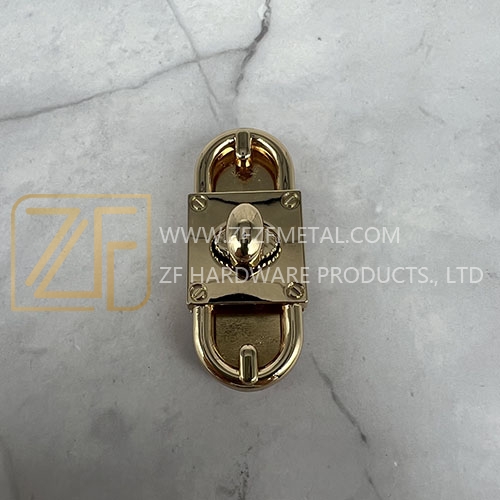 Golden Stylish Oval Turn Lock