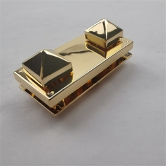 Custom Golden Diamond raised switch Lock For Handbag