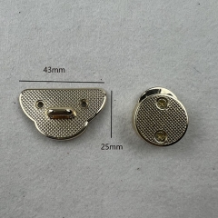 Golden Half-moon Shape Crystal Press Lock